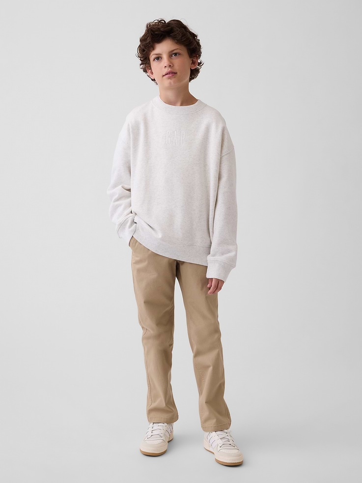 L'image numéro 1 présente Pantalon kaki d’uniforme étroit et extensible pour Enfant