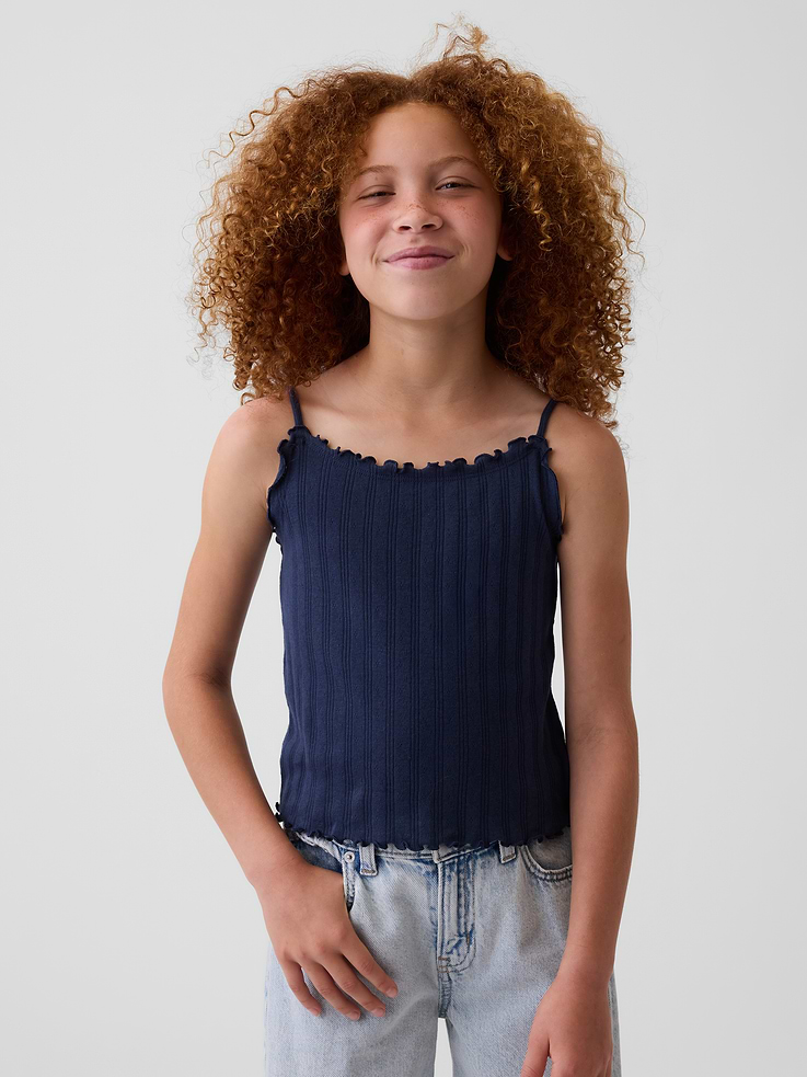 Image number 1 showing, Kids Pointelle Rib Cami