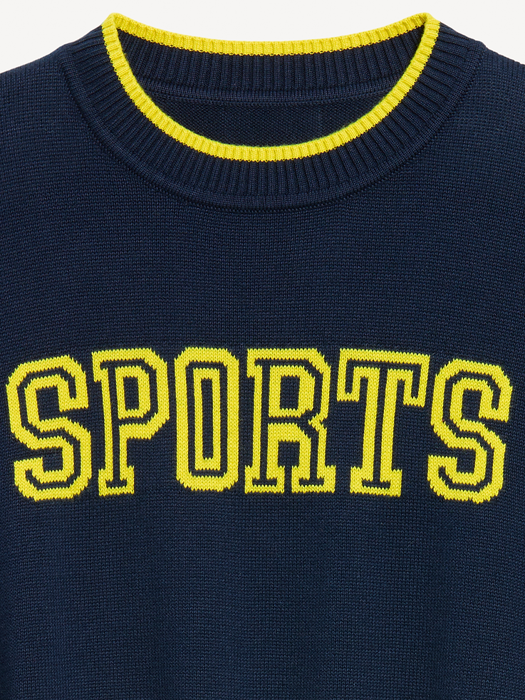 Image number 5 showing, SoSoft Cotton Jacquard Crew-Neck Cropped Sweatshirt