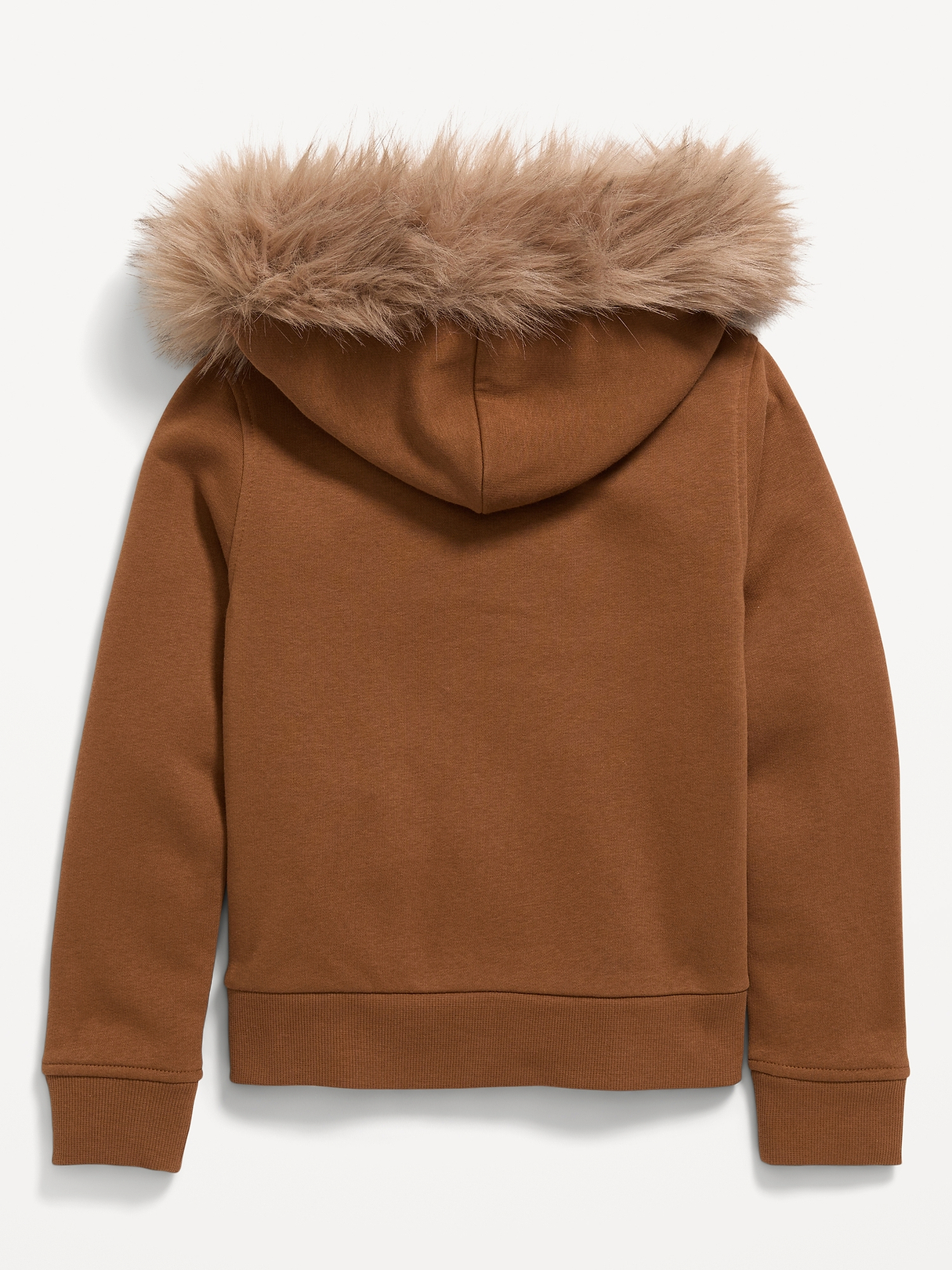 Fitted Faux-Fur Full-Zip Hoodie for Girls | Old Navy