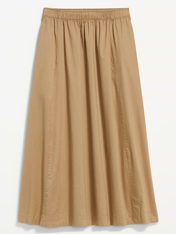 Poplin Midi Skirt