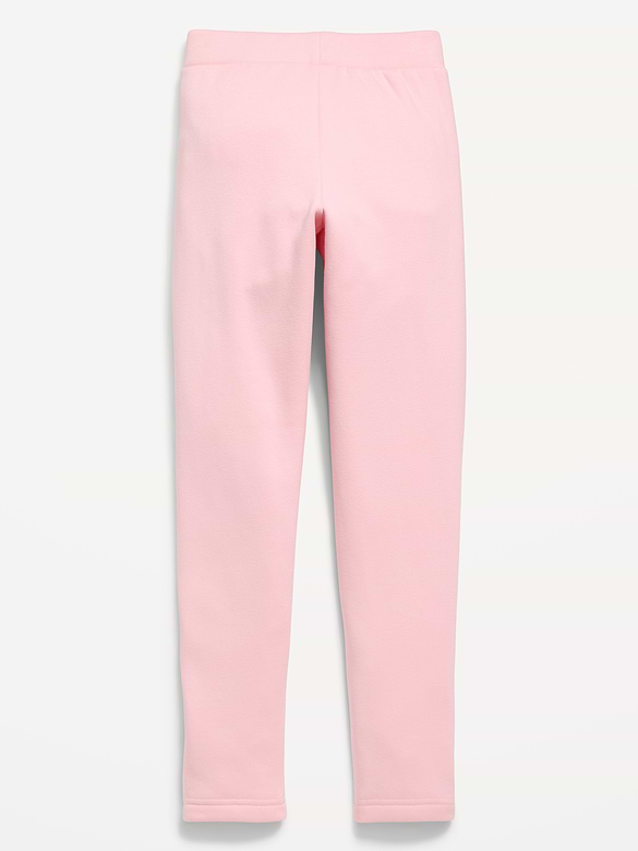 High-Waisted Full-Length Fleece Leggings for Girls
