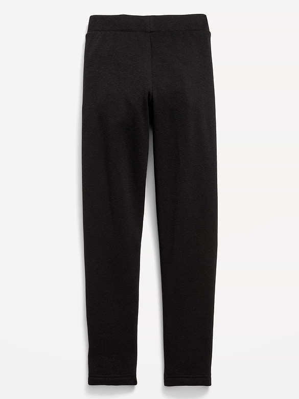 High-Waisted Full-Length Fleece Leggings for Girls