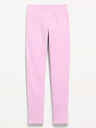 Image number 1 showing, High-Waisted Full-Length Fleece Leggings for Girls