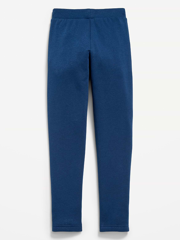High-Waisted Full-Length Fleece Leggings for Girls