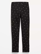 Image number 3 showing, High-Waisted Full-Length Fleece Leggings for Girls
