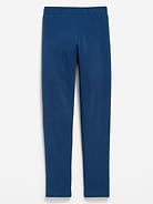 Image number 1 showing, High-Waisted Full-Length Fleece Leggings for Girls
