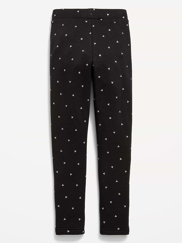 High-Waisted Full-Length Fleece Leggings for Girls