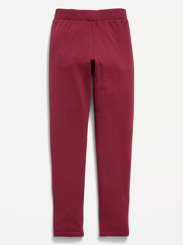 High-Waisted Full-Length Fleece Leggings for Girls