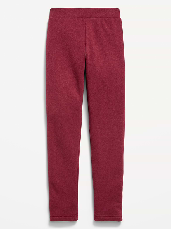 High-Waisted Full-Length Fleece Leggings for Girls