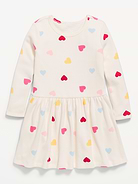 Image number 1 showing, Printed Long-Sleeve Waffle Knit Dress for Toddler Girls