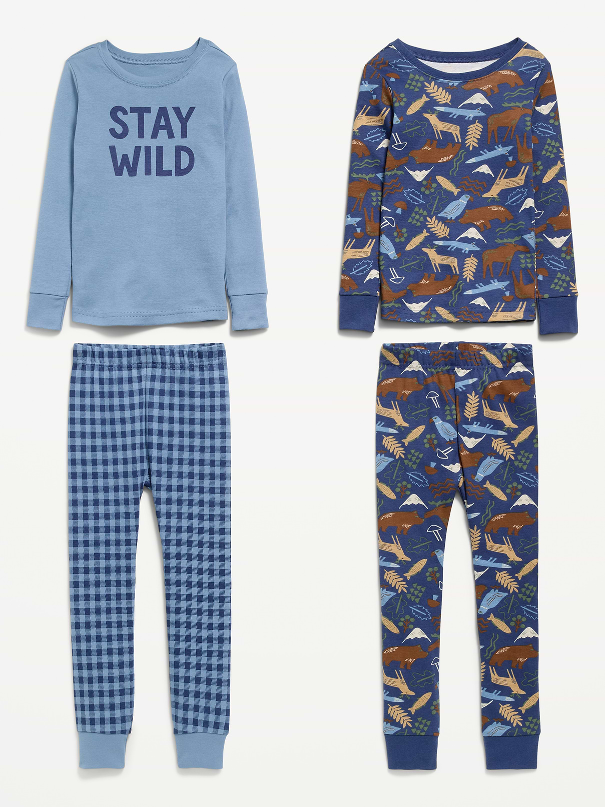 Image number 2 showing, Printed Snug-Fit Pajama 4-Piece for Toddler & Baby