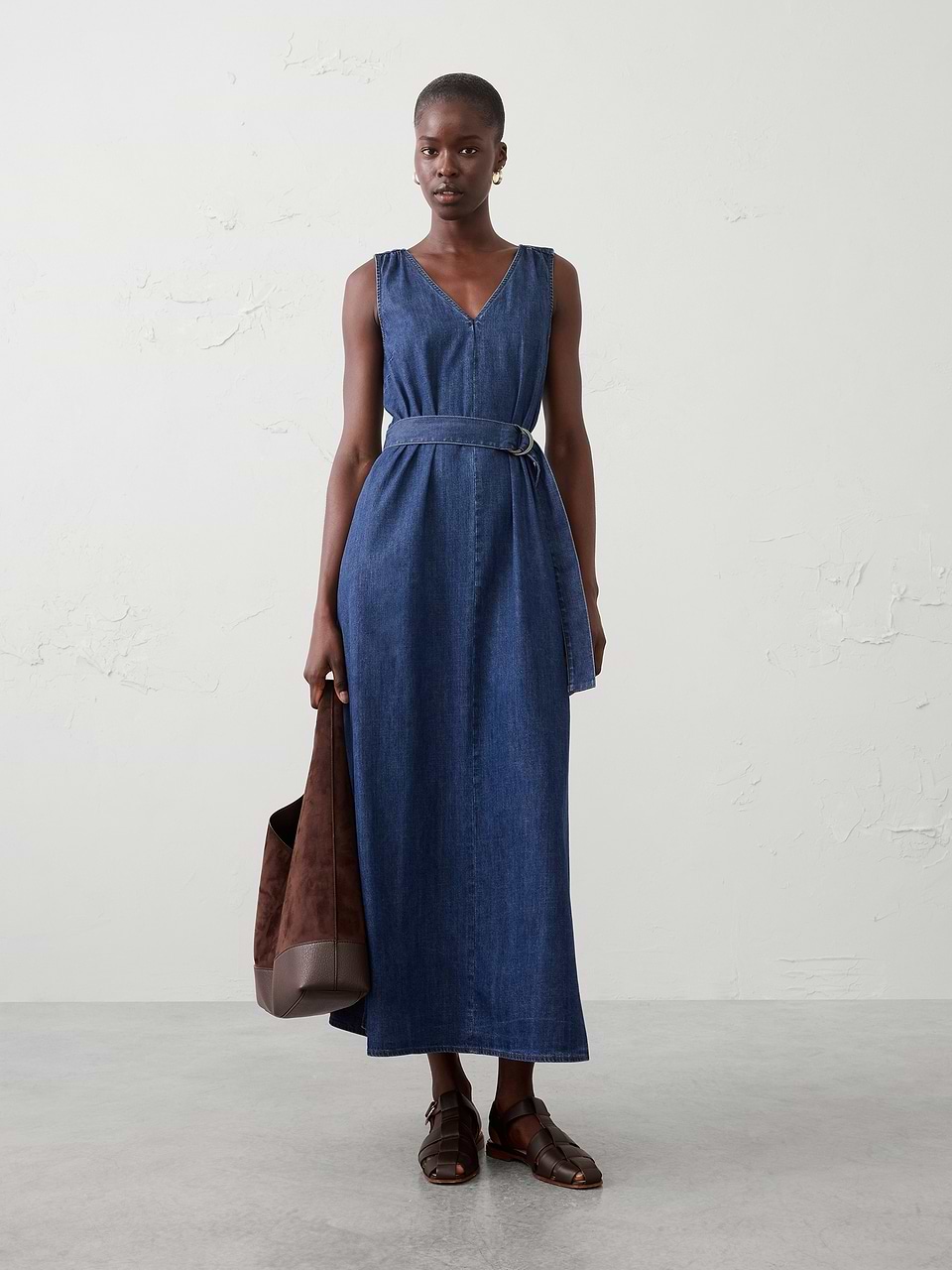 blue chambray maxi dress Women's Belted Dark Wash Regular Size XS Size:24-REG True to size with bridesmaids dress wedding dress Blue Sparkly Tulle Lace