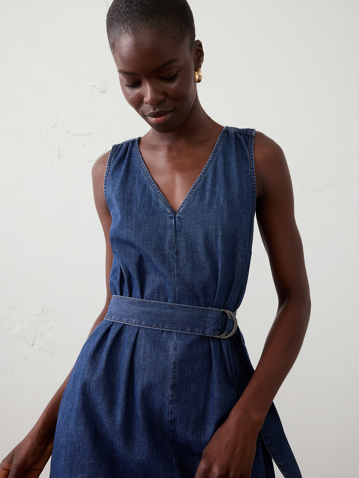 Image number 7 showing, Poplin Belted Maxi Dress