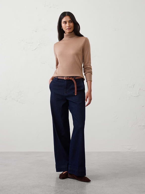 Merino Wool Turtle-Neck Sweater