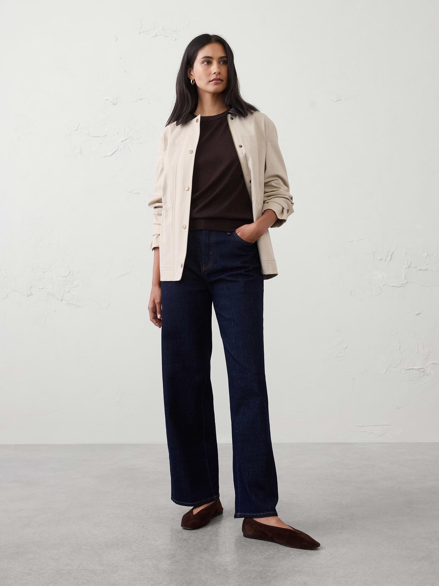 Image number 3 showing, Merino Wool Shell Sweater