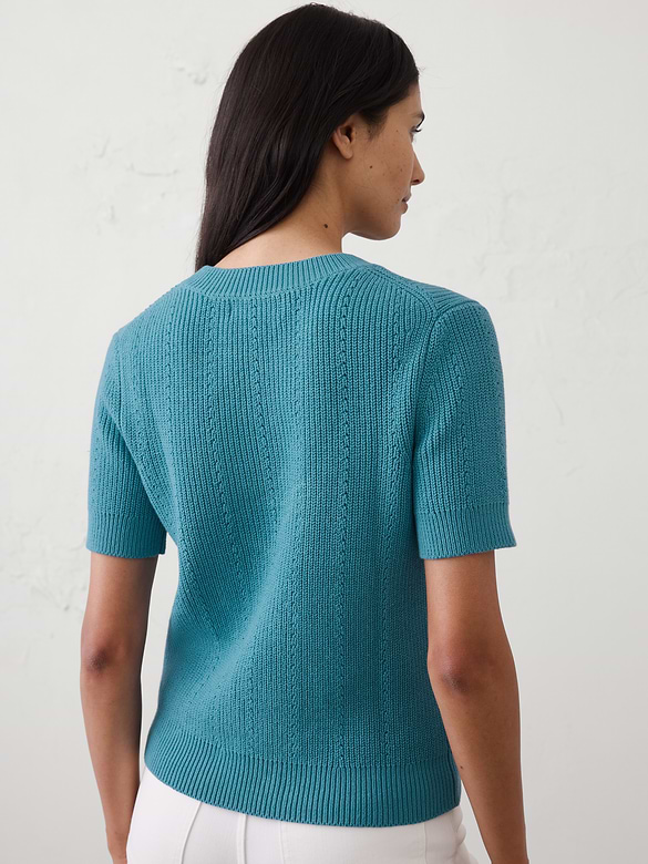 Cotton Ribbed Textured Sweater