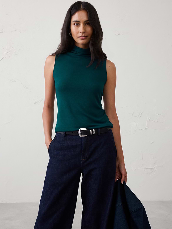Soft Luxe Turtle-Neck Top
