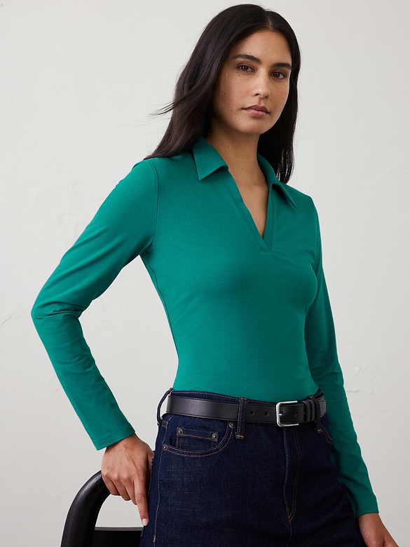 Soft Stretch Polo Top