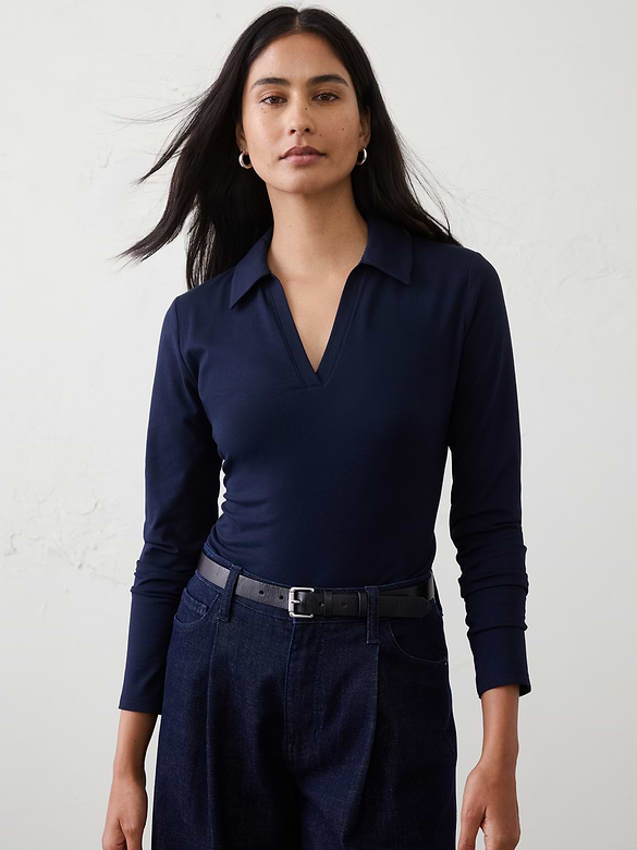 Soft Stretch Polo Top