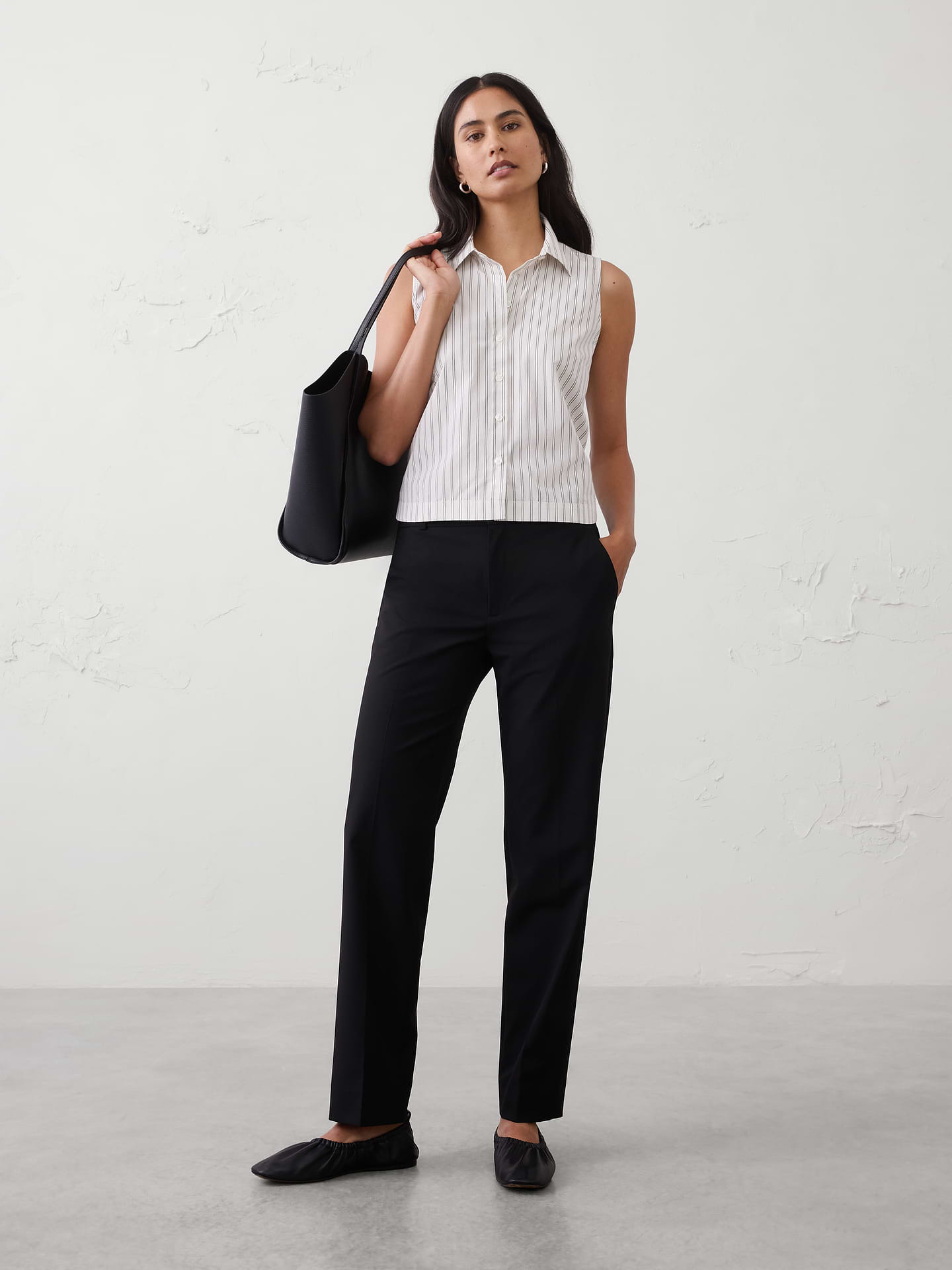 Image number 1 showing, Mid-Rise Sculpted Stretch Pant