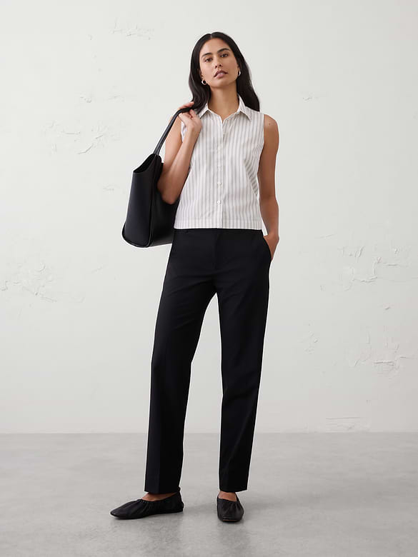 Mid-Rise Sculpted Stretch Pant