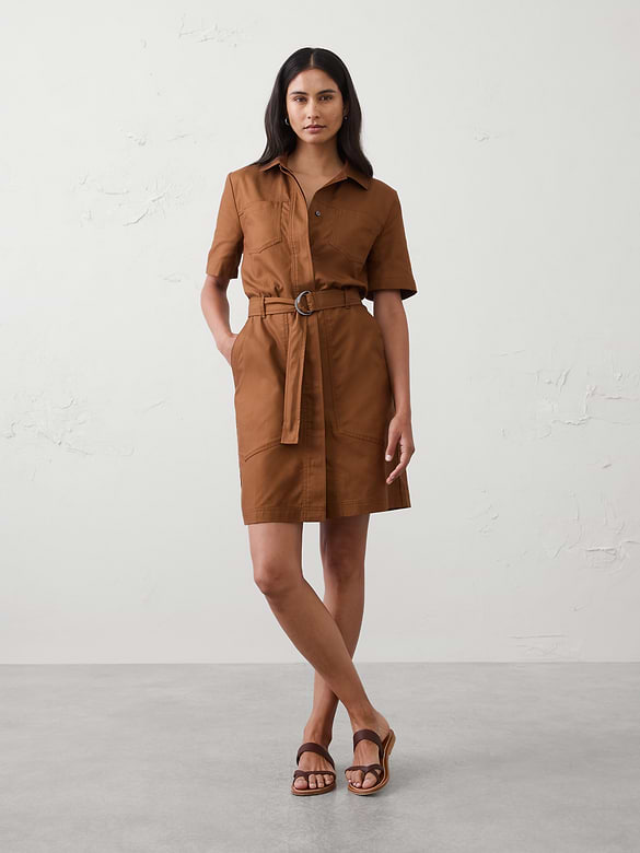 Utility Mini Shirtdress