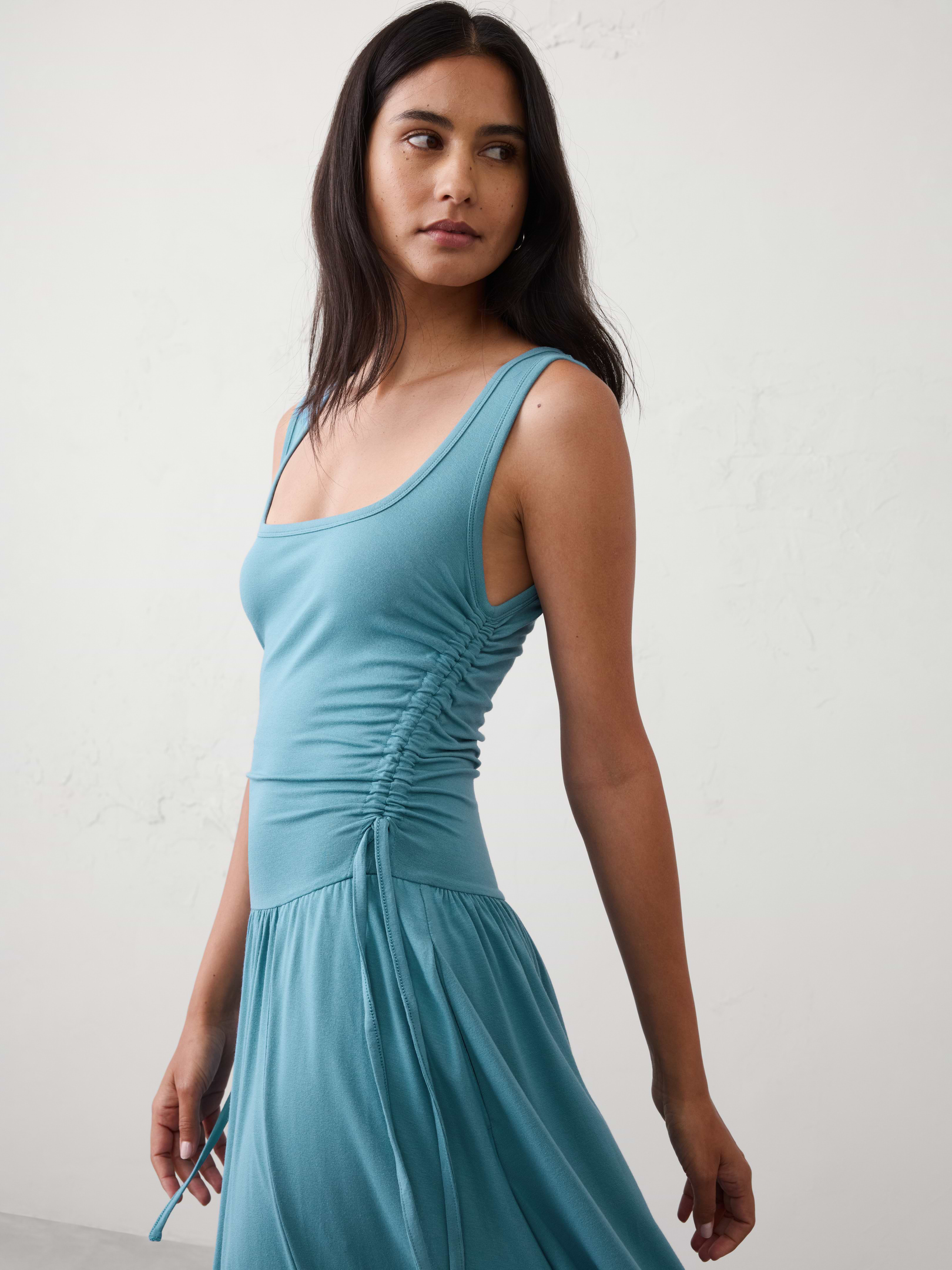 Image number 3 showing, Knit Shirred-Waist Midi Dress