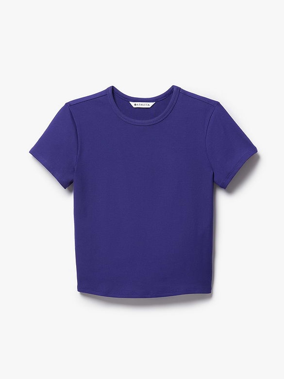 Signature Rib Crop Tee