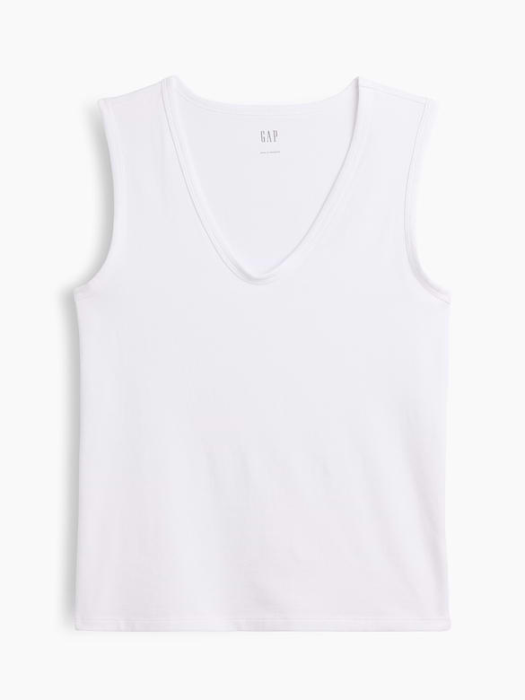 Ribbed V-Neck Tank Top