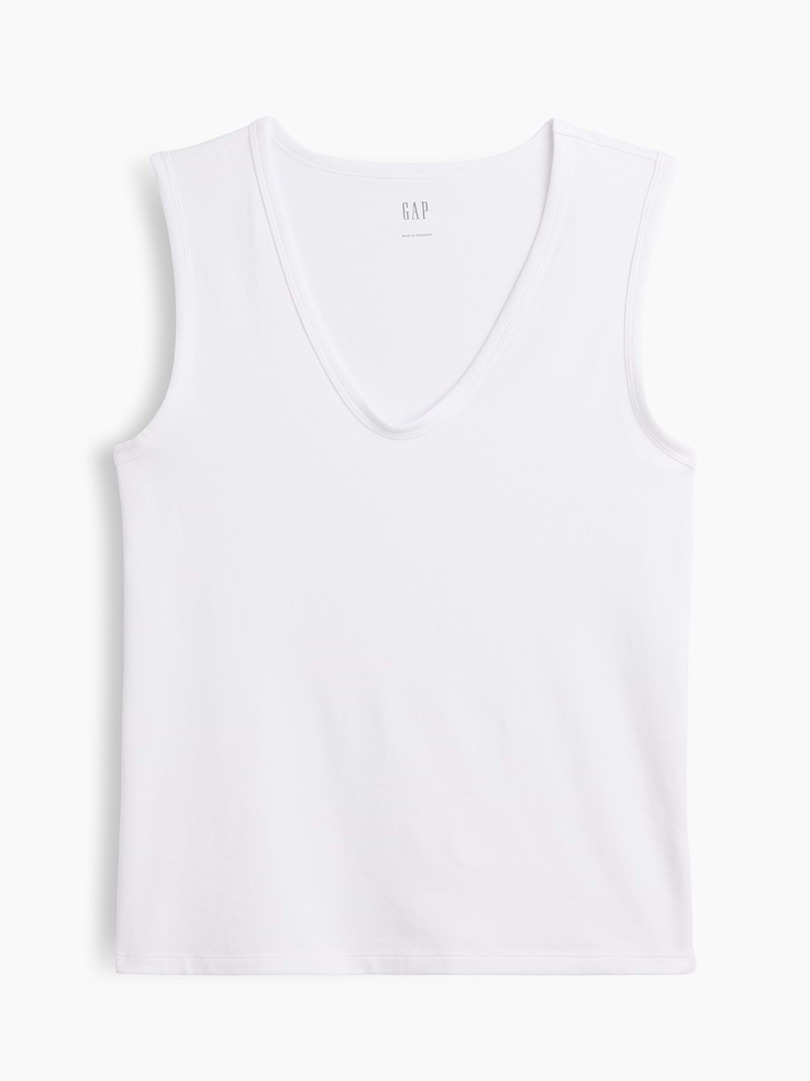 Image number 5 showing, Ribbed V-Neck Tank Top