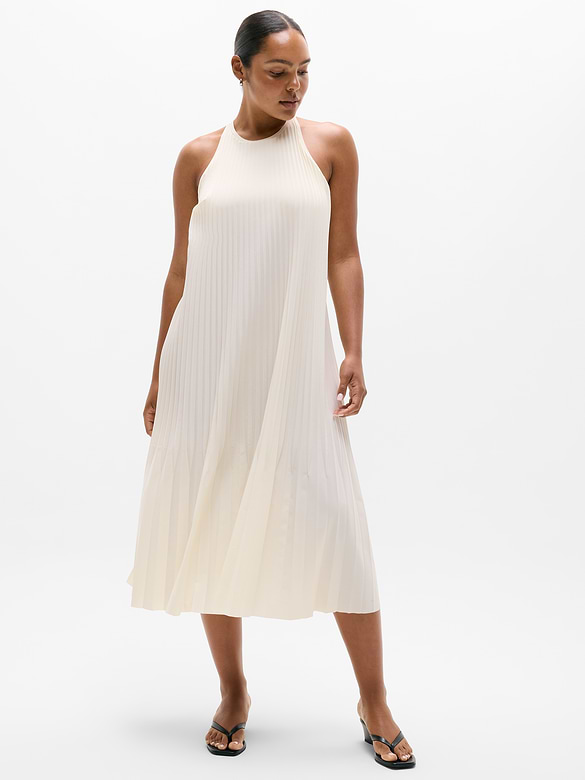 Featherweight Plissé Dress
