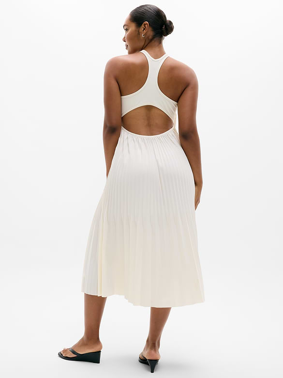 Featherweight Plissé Dress