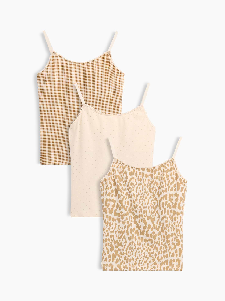 L'image numéro 1 présente Camisole essentielle en coton biologique extensible pour Enfant (paquet de 3)