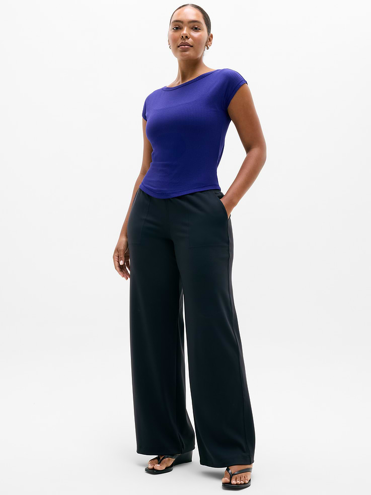 Image number 5 showing, Perfect Rib Boatneck Tee