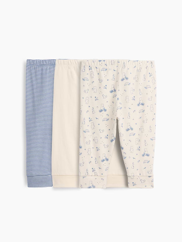 Baby First Favorites Organic Cotton Pull-On Pants (3-Pack)
