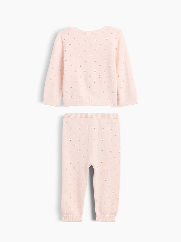 Baby Embroidered Pointelle Sweater Set