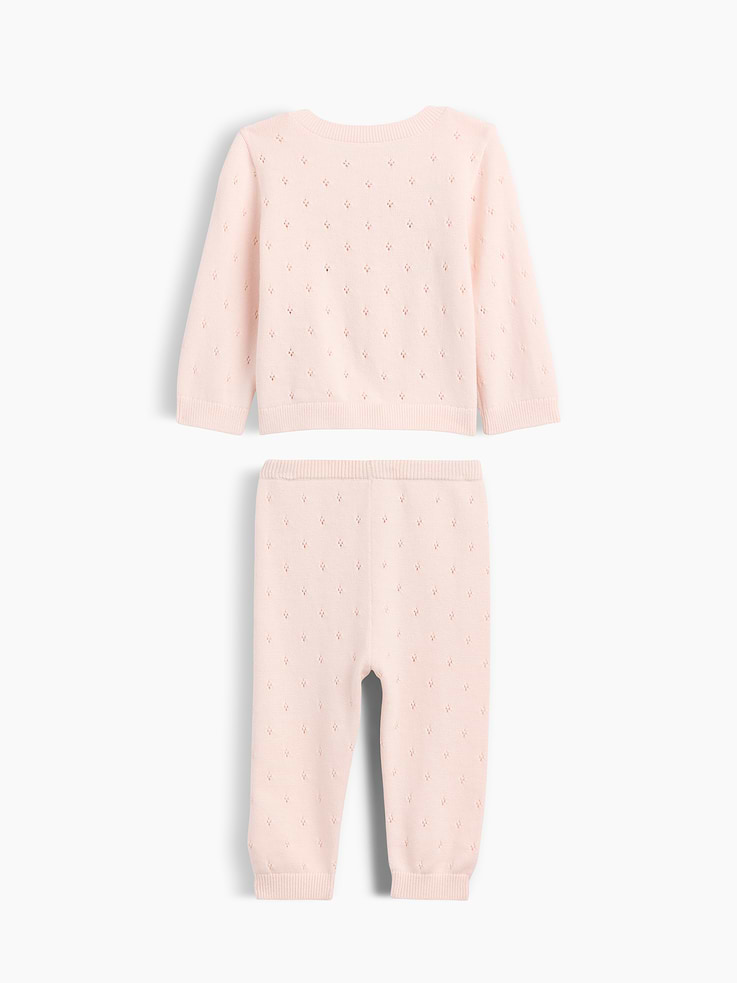 Image number 2 showing, Baby Embroidered Pointelle Sweater Set
