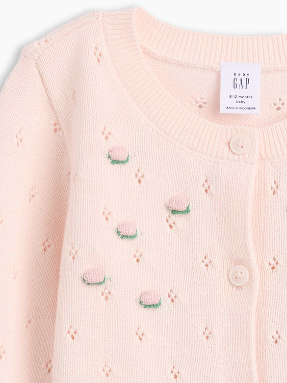 Baby Embroidered Pointelle Sweater Set