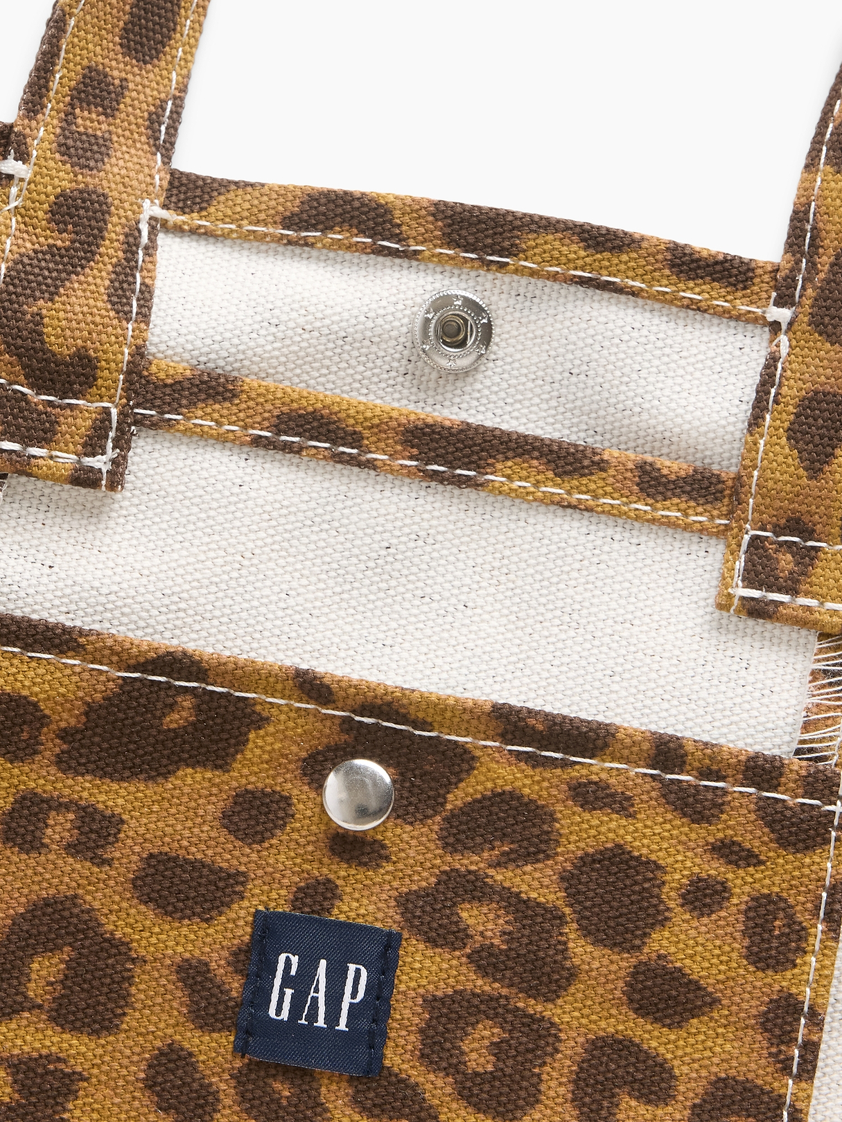 GAP　キャンバス　GAPロゴ　ミニトートバッグ　レオパードプリント③ Canvas Logo Mini Tote Bag | Gap