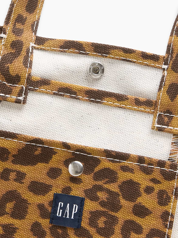 Canvas Logo Mini Tote Bag
