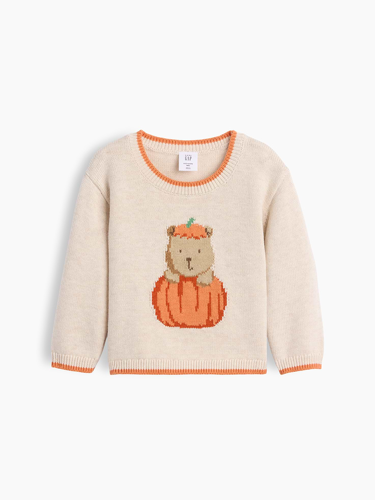 Image number 1 showing, Baby Brannan Bear Pumpkin Sweater