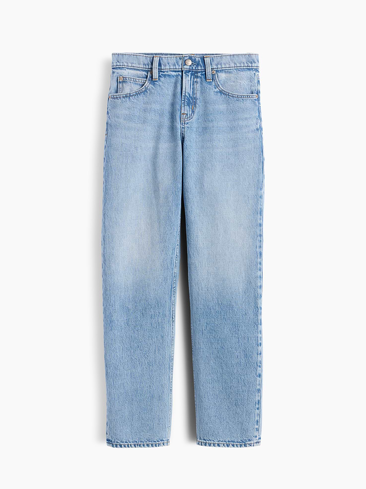 L'image numéro 7 présente Jean droit effilé à taille mi-basse