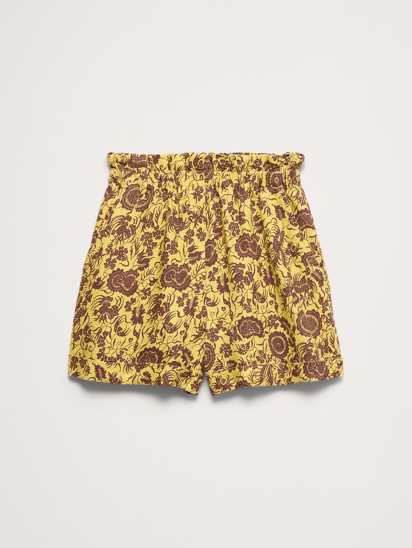 Image number 4 showing, 3.5" Paperbag-Waist Pull-On Linen Short