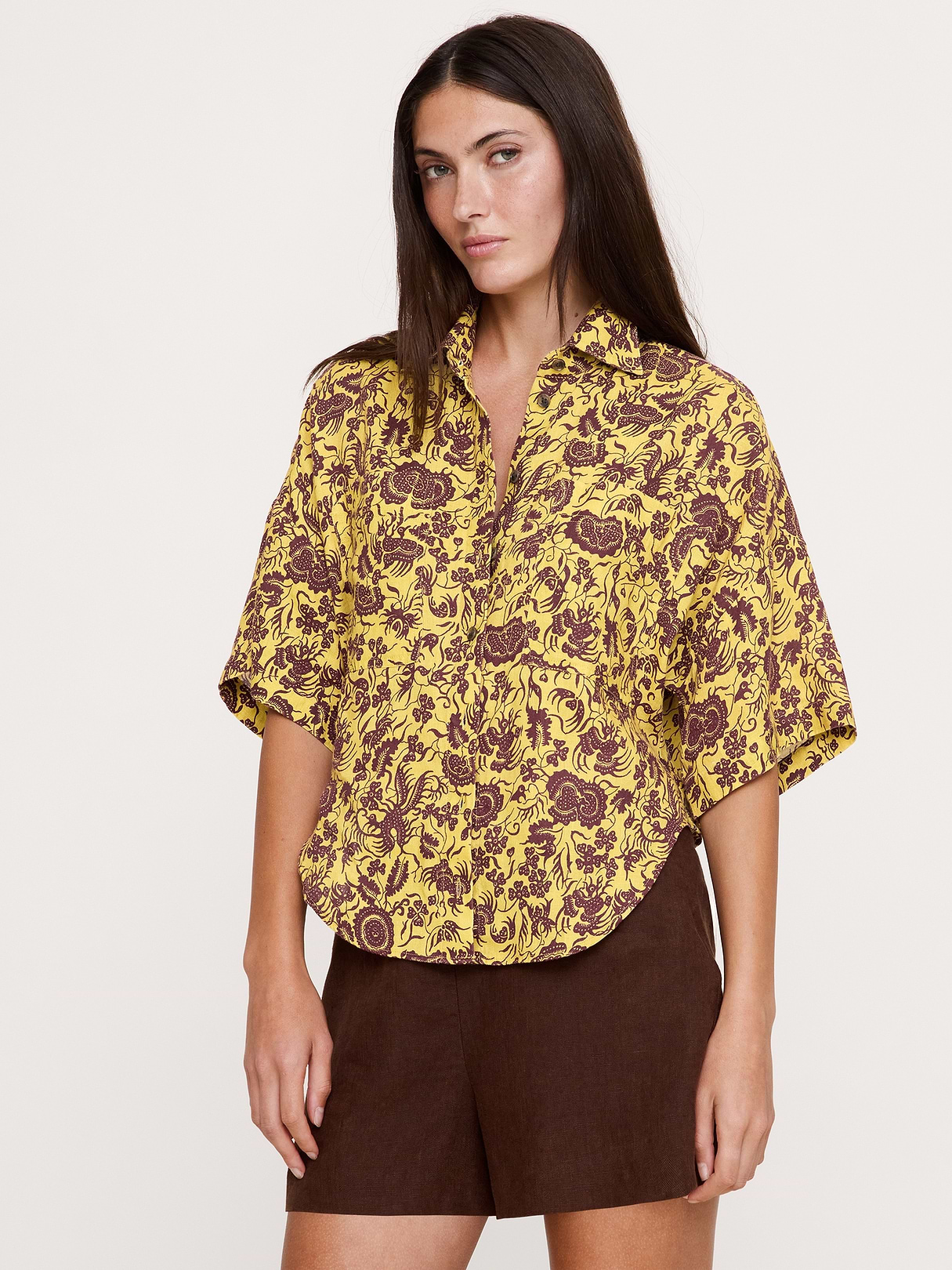 Linen Short-Sleeve Shirt | Banana Republic