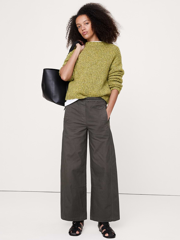 Mid-Rise Relaxed Painter Pull-On Pant
