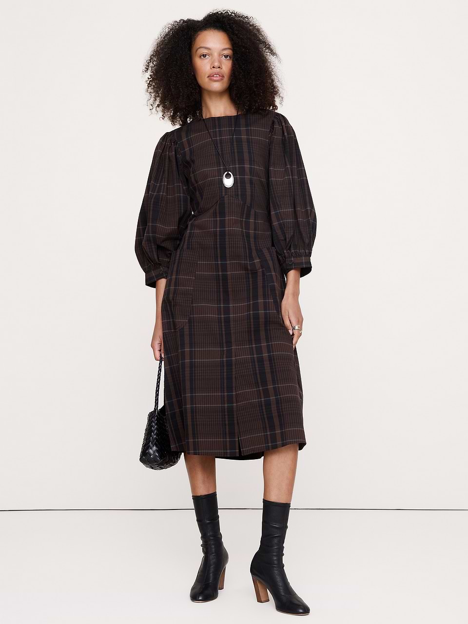 cotton blend puff sleeve dress Poplin Puff-Sleeve Midi White midi Size by Age:1-2 yrs Dresser & Mirror Coach Everyday Western Silk The sage midi dress