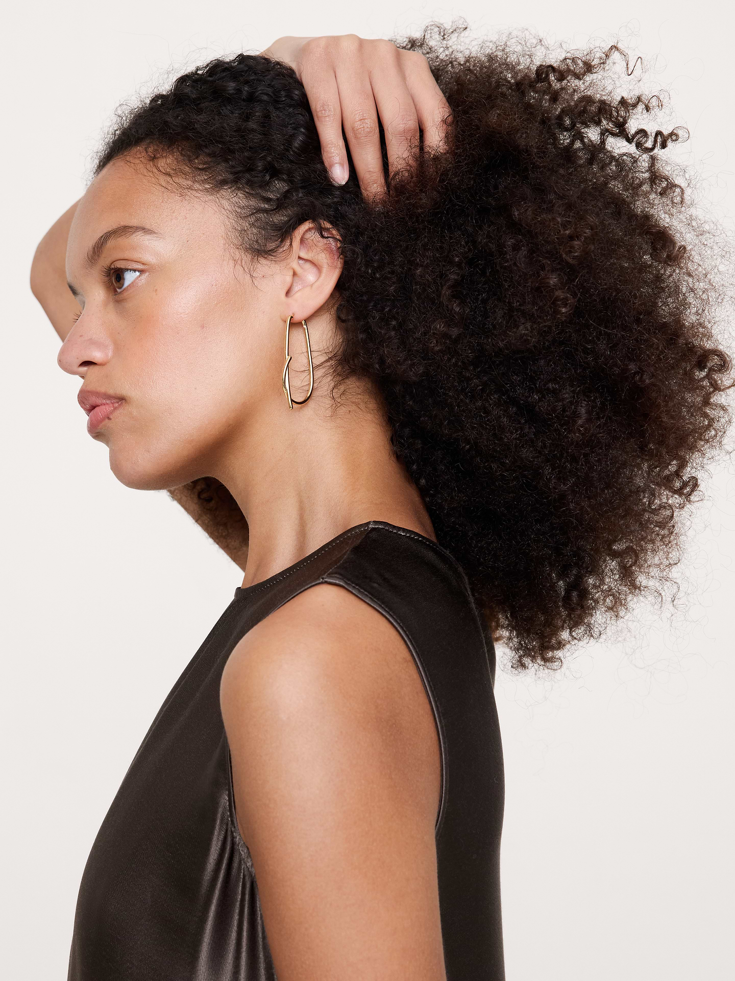 Image number 3 showing, Large Knotted Hoop Earrings