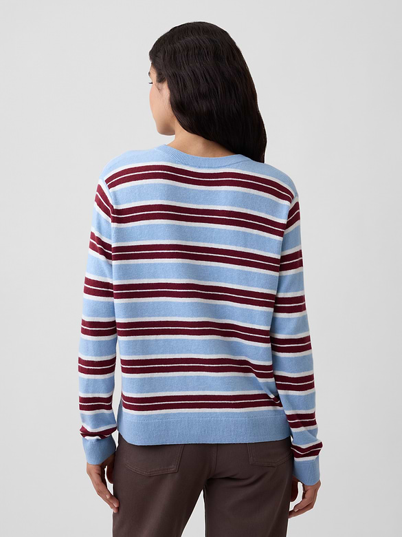 CashSoft Relaxed Stripe Crewneck Sweater