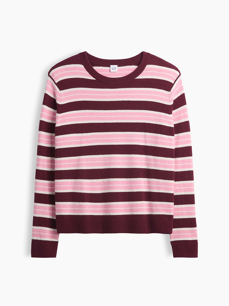 Image number 5 showing, CashSoft Relaxed Stripe Crewneck Sweater